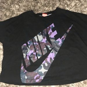 Nike purple camo crop top